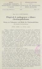 Příspěvek k pathogenese a klinice chorionepitheliomu / Beitrag zur Pathogenese und Klinik des Chorionephithelioms (Cover image)