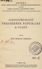 Odpovědnost presidenta republiky a vlády (Cover image)