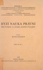 Ryzí nauka právní : metoda a základní pojmy (Cover image)