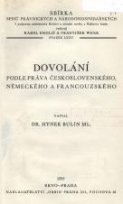 Související publikace: Dovolání podle práva československého, německého a francouzského