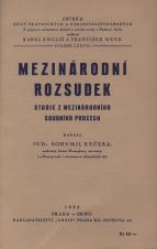 Mezinárodní rozsudek : studie z mezinárodního soudního procesu (Cover image)