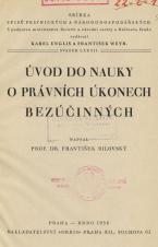 Úvod do nauky o právních úkonech bezúčinných (Cover image)