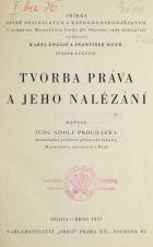 Tvorba práva a jeho nalézání (Cover image)