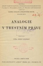 Analogie v trestním právu (Cover image)