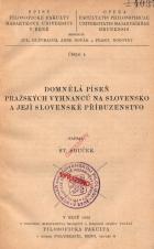 Domnělá píseň pražských vyhnanců na Slovensko a její slovenské příbuzenstvo (Cover image)