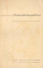 Poznávání hospodářství: rozdělení hospodářské vědy (Cover image)