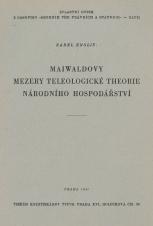 Maiwaldovy mezery teleologické theorie národního hospodářství (Cover image)