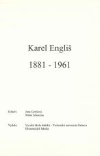 Karel Engliš: 1880-1961. (Cover image)