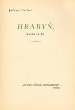 Hrabyň: kniha veršů (Cover image)