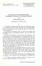 Související publikace: Einführung in die Rechtsphilosophie. Grundlagen des Rechts. Von Heinrich Henkel