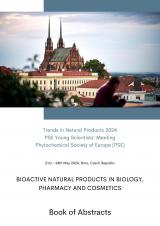 Obálka pro Trends in Natural Products 2024, PSE, Young Scientists' Meeting Phytochemical Society of Europe (PSE). Bioactive Natural Products in Biology, Pharmacy and Cosmetics. Book of Abstracts
