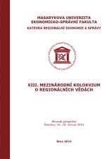 XIII. Mezinárodní kolokvium o regionálních vědách. Sborník příspěvků. Bořetice, 16.–18. června 2010 (Cover image)