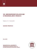 XIX. mezinárodní kolokvium o regionálních vědách. Sborník příspěvků (Cover image)