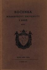 Obálka pro Ročenka Masarykovy university v Brně. XVII, Rok 1935-1936