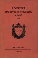 Obálka pro Ročenka Masarykovy university v Brně. XVIII, Rok 1936-1937