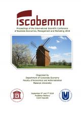 Obálka pro Proceedings of the International Scientific Conference of Business Economics, Management and Marketing 2018 (ISCOBEMM 2018)