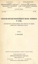 Obálka pro Geografické rozšíření rodu Ophrys v ČSR