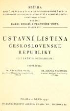 Obálka pro Ústavní listina Československé republiky : její znění s poznámkami
