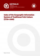 Obálka pro Index of the Geographic Information System of Traditional Folk Culture (1750–1900)