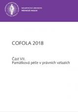 Obálka pro COFOLA 2018. Část VII. - Památková péče v právních vztazích