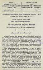 Obálka pro Hypernefroidní nádory děložní / Les epithéliomes utérins du type hypernéphroide