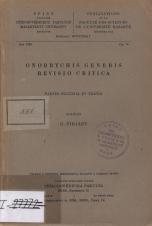 Onobrychis generis : Revisio critica. Partes secunda et tertia