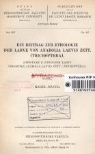 Obálka pro Ein Beitrag zur Ethologie der Larve von Anabolia laevis zett. (Trichoptera)