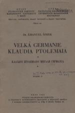 Obálka pro Velká Germanie Klaudia Ptolemaia. Svazek II