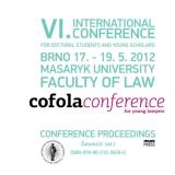 Obálka pro Cofola 2012. The Conference Proceedings