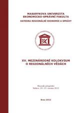Obálka pro XV. Mezinárodní kolokvium o regionálních vědách. Sborník příspěvků. Valtice, 20.–22. června 2012