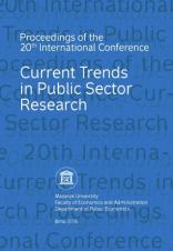 Obálka pro Current Trends in Public Sector Research. Proceedings of  the 20th International Conference Current Trends in Public Sector Research