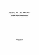 Obálka pro Dny práva 2011. Personální aspekty územní samosprávy